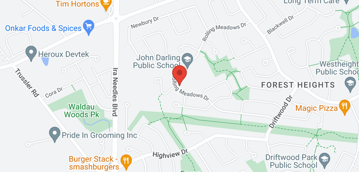 map of 166 Rolling Meadows Drive